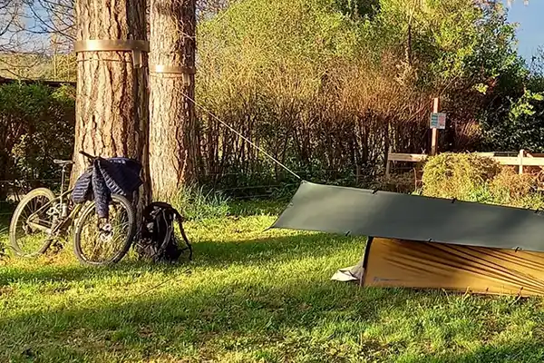 emplacement accueil vélo en Ardèche